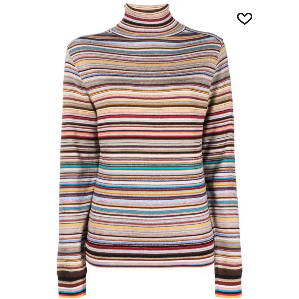 Paul Smith Multicolor Striped Turtleneck Sweater